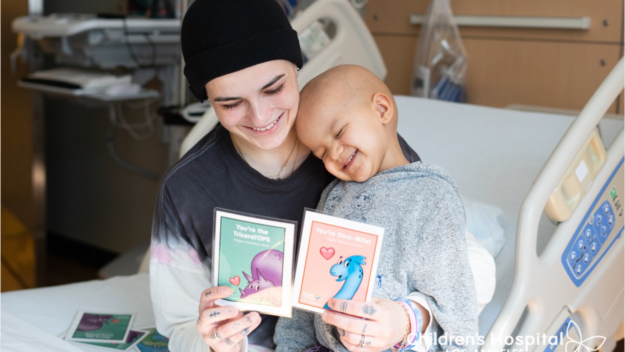 You can send a Valentine's Day card to young patients in children's hospitals