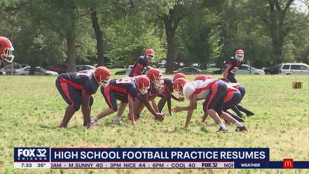 High school football practice resumes across Illinois