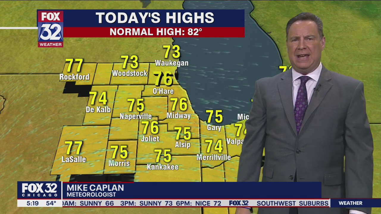 Morning forecast for Chicagoland on June 22nd