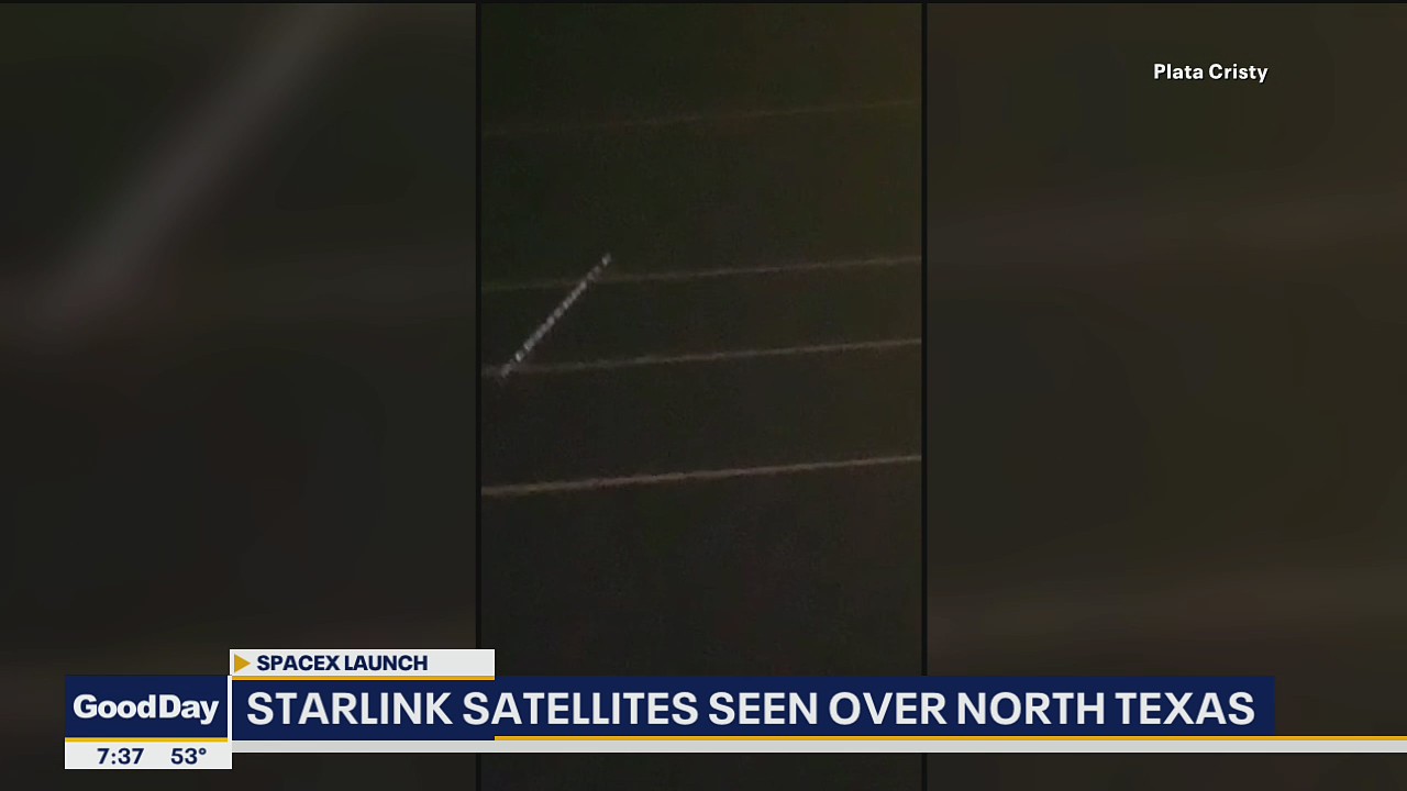 Train of Starlink satellites seen over North Texas