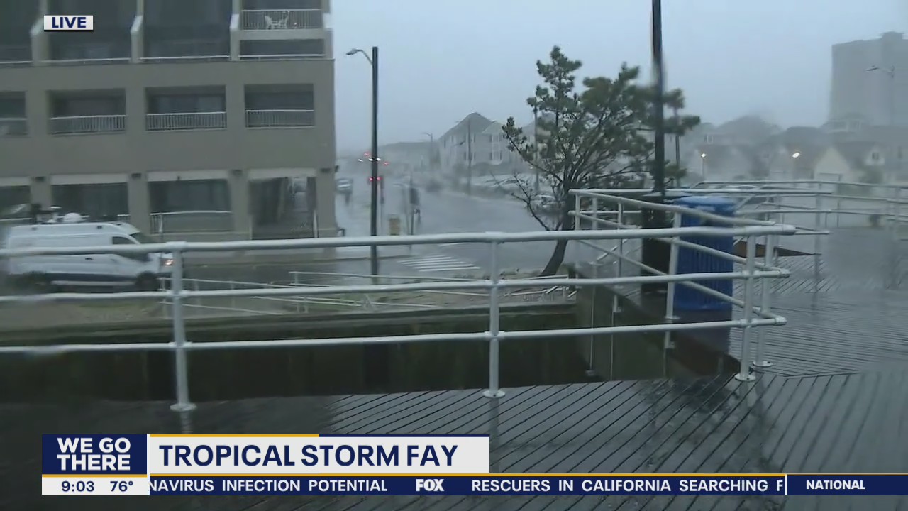 Tropical Storm Fay impacts the Jersey shore