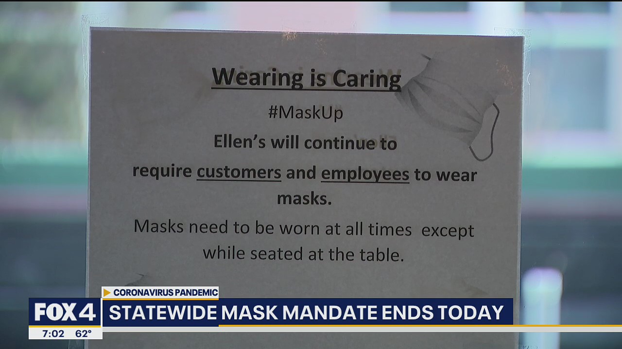 Texas' statewide mask mandate ends Wednesday