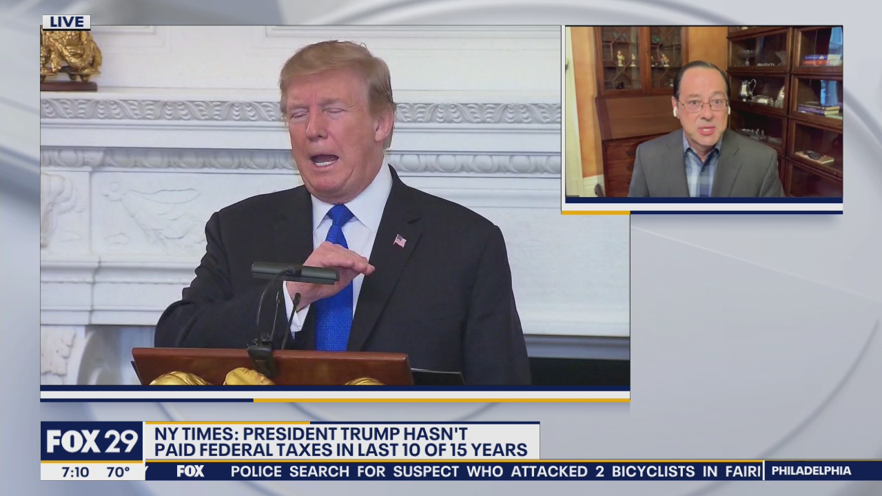 NY Times releases article saying President Trump has not paid federal taxes in last 10 of 15 years