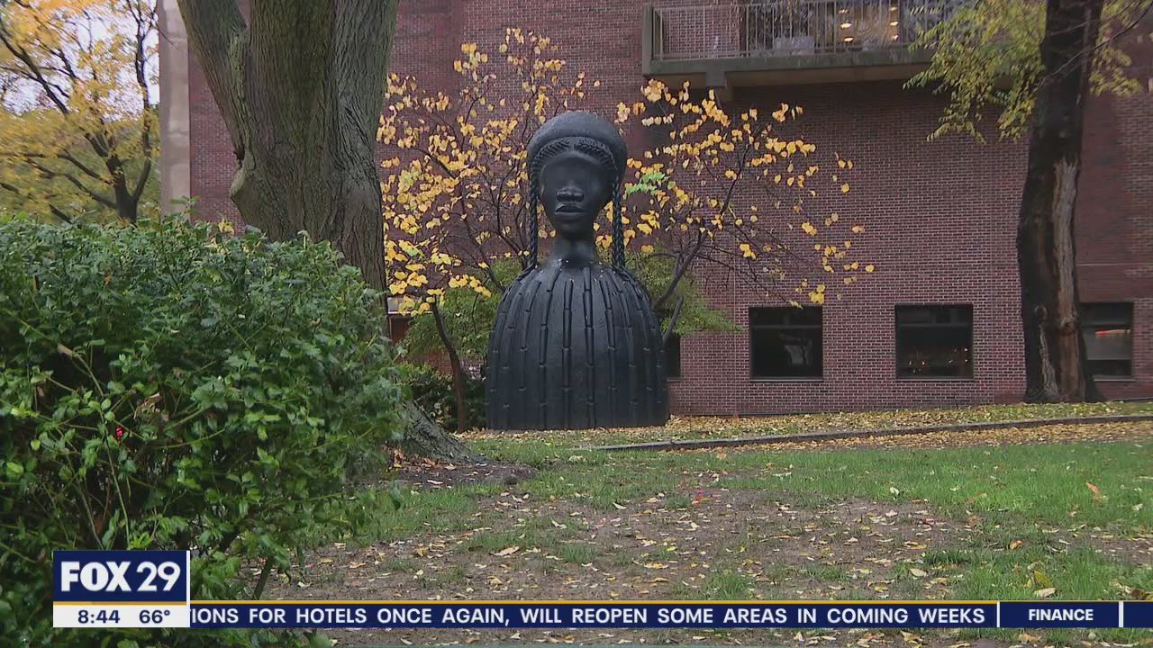 Simone Leigh's Brick House sculpture is featured on Penn's Campus