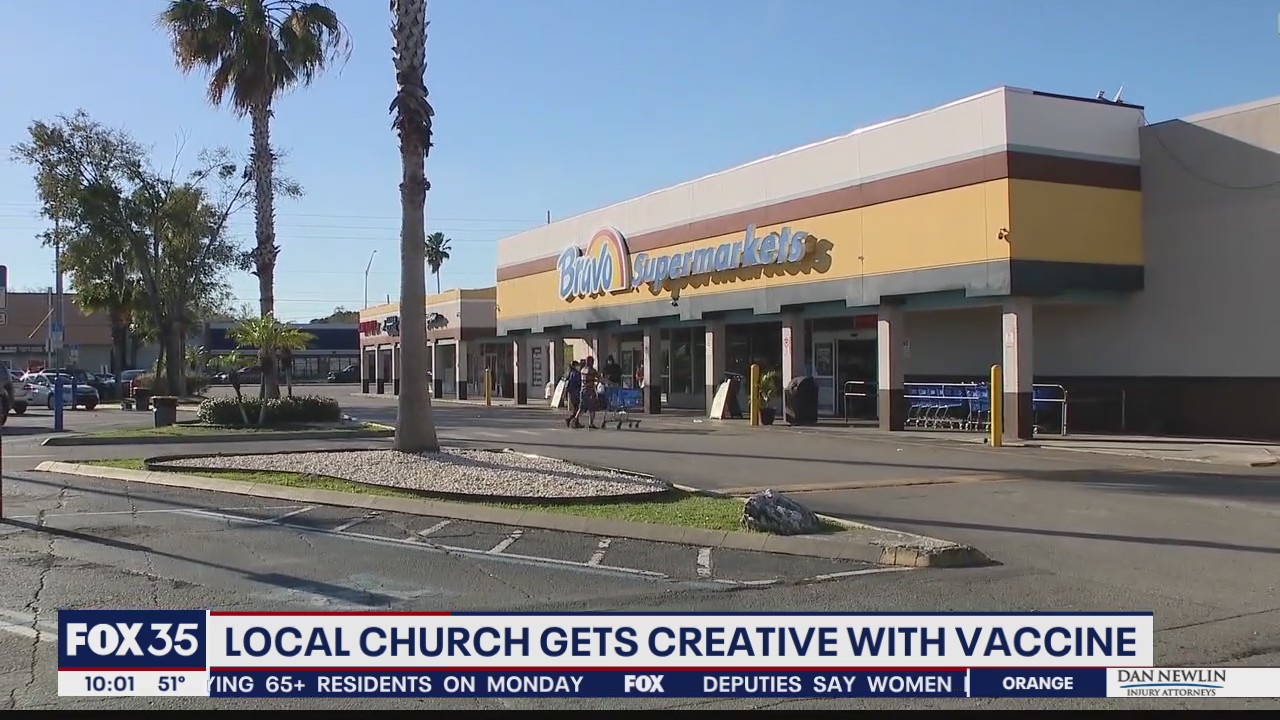 Local church signs seniors up for vaccine at the grocery store