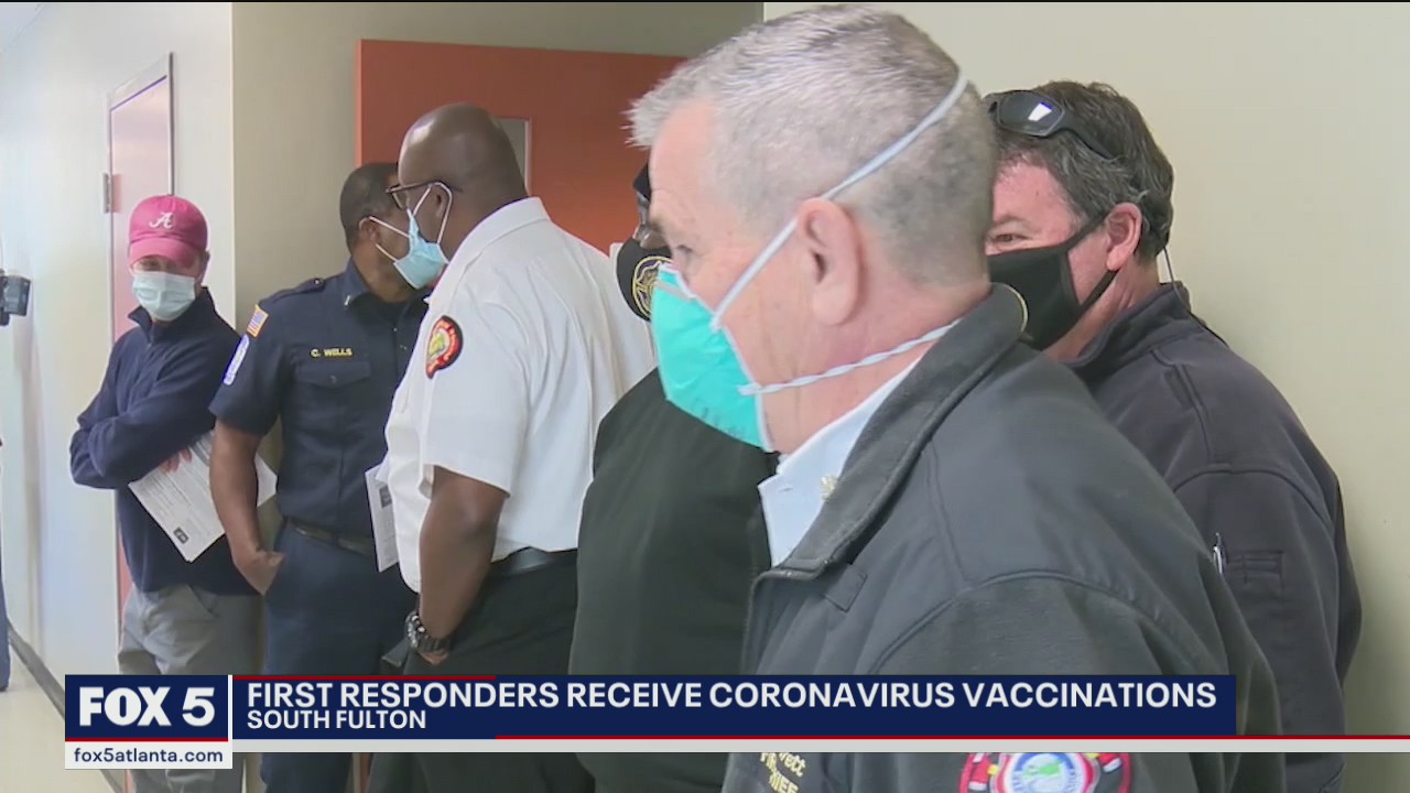First responders receive coronavirus vaccinations