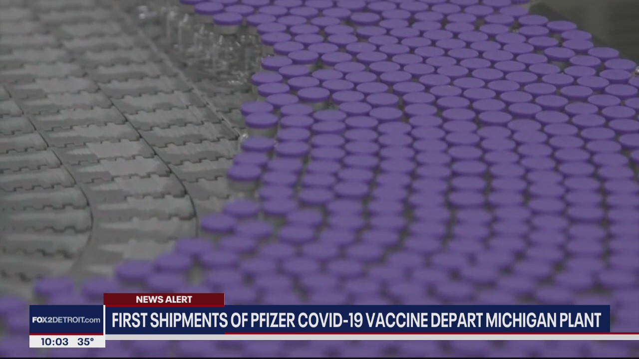 First shipment of  Pfizer COVID-19 Vaccine departs from Michigan plant