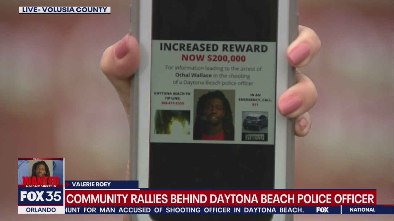 Reward increased to $200K for arrest of man accused of shooting Daytona Beach police officer