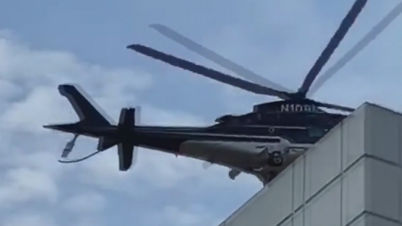 Dramatic cell phone video captures helicopter crash atop hospital landing pad
