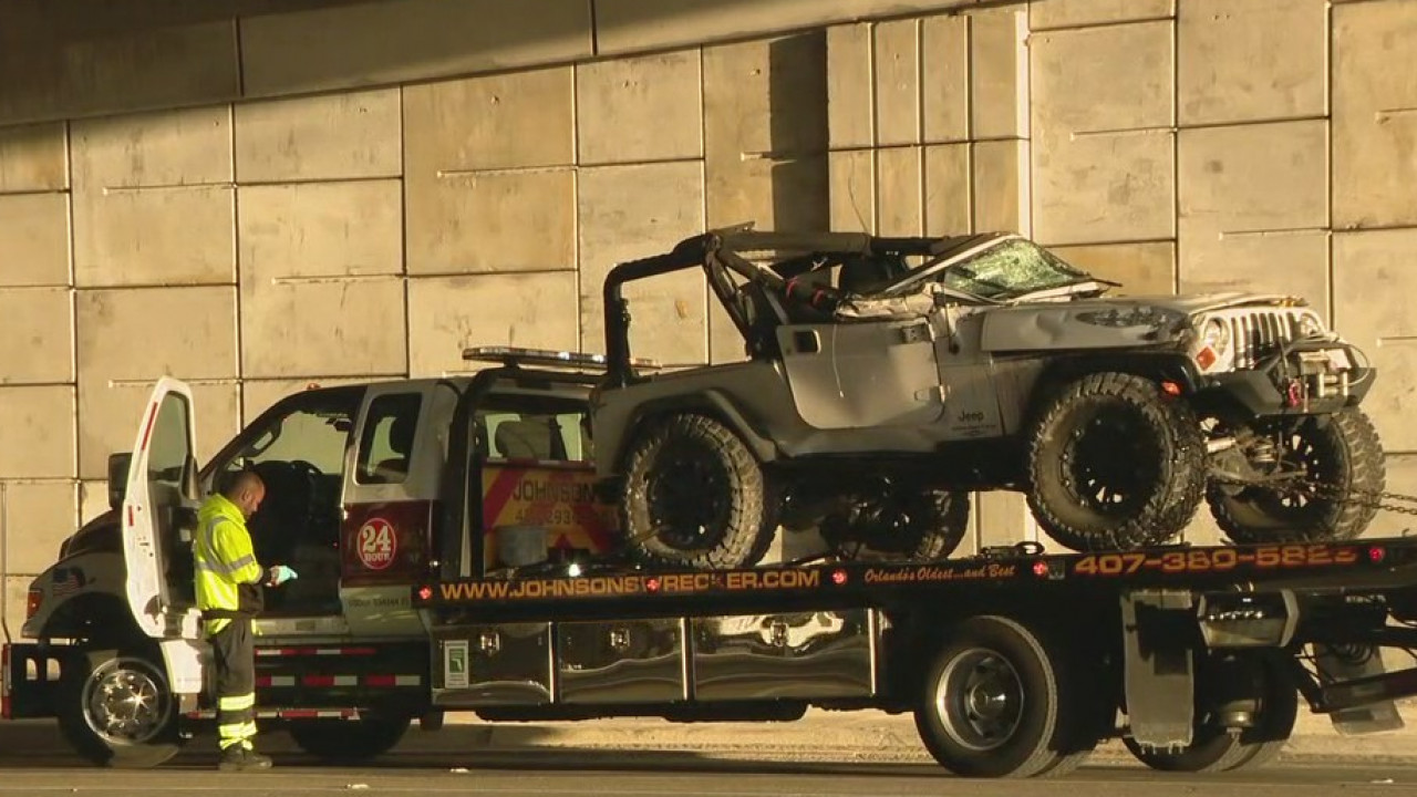 Police: Serious injuries reported after vehicle flips off I-4 in Orlando