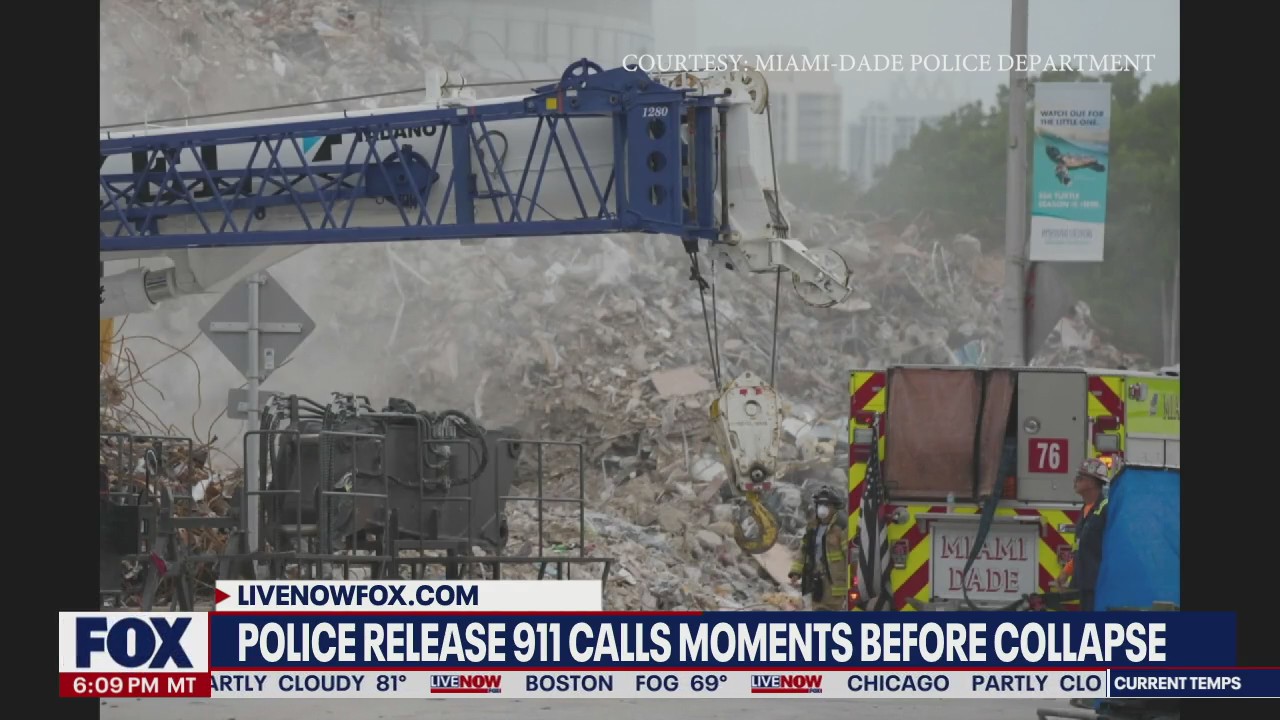 Police release 911 calls following Florida condo collapse