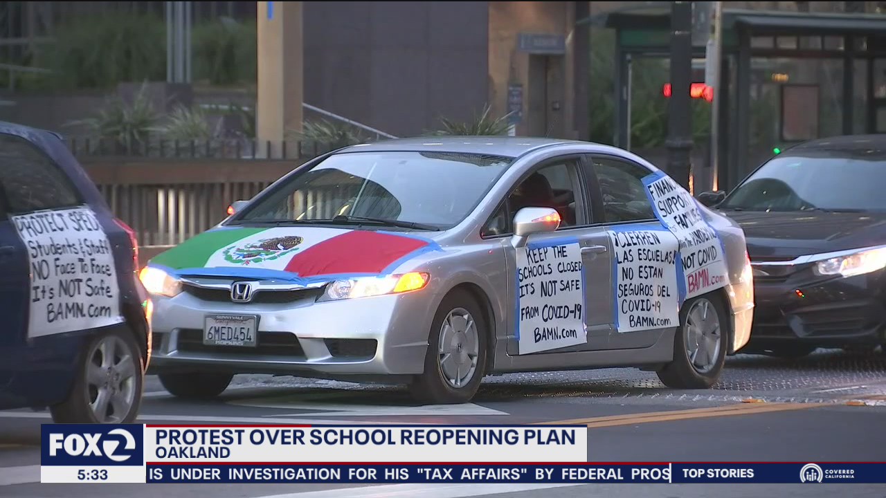 Oakland teachers protest reopening plan