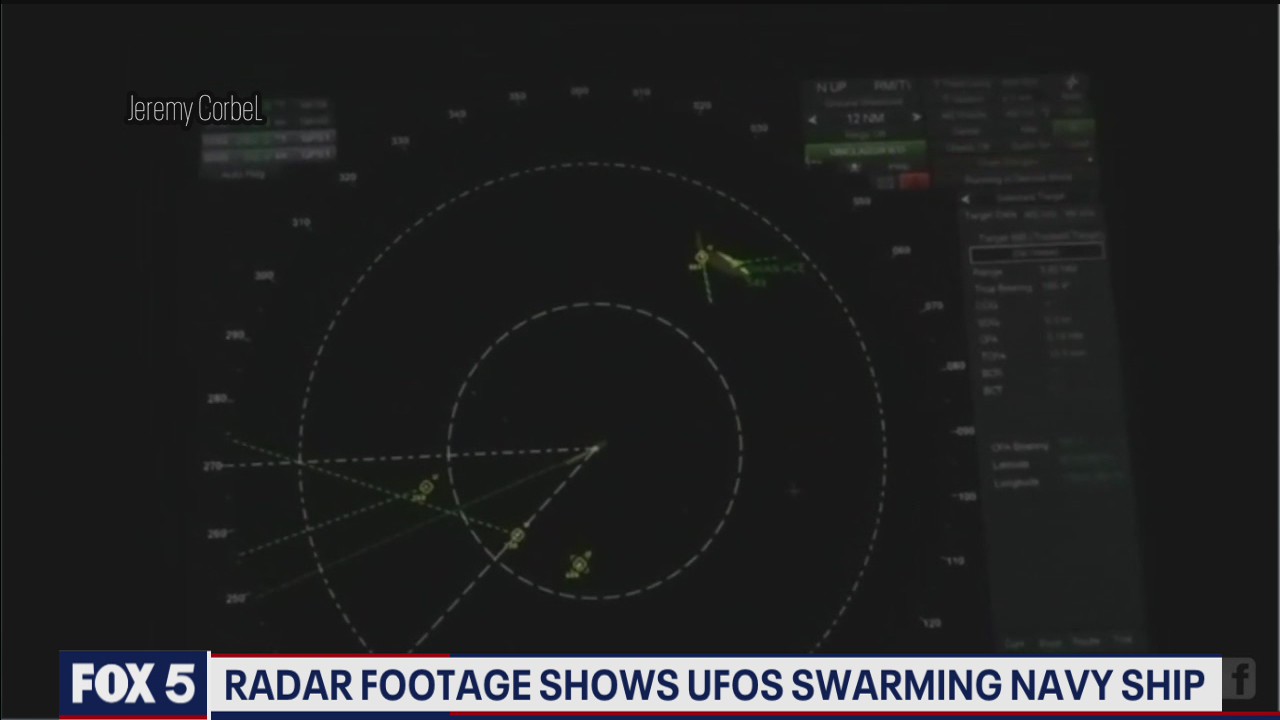 Radar footage shows UFOs swarming navy ship