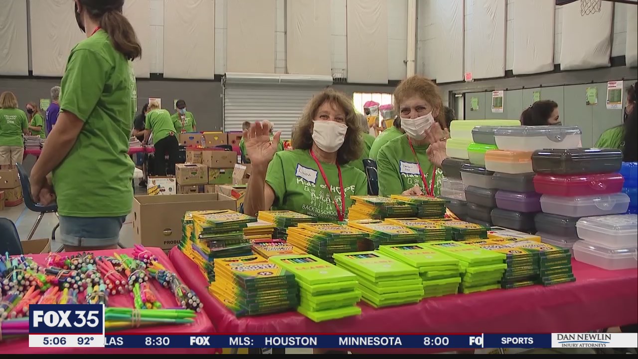 School supply giveaway in Oviedo