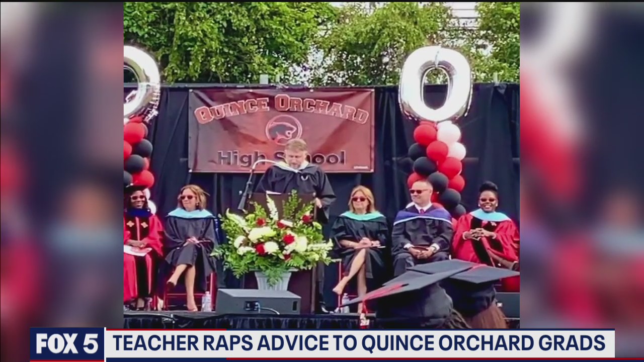 Teacher talks inspiration behind rap to Quince Orchard grads