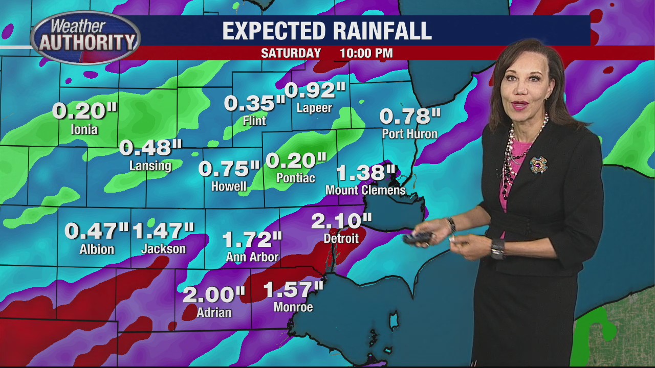 Heavy rain expected to continue off and on overnight into Saturday