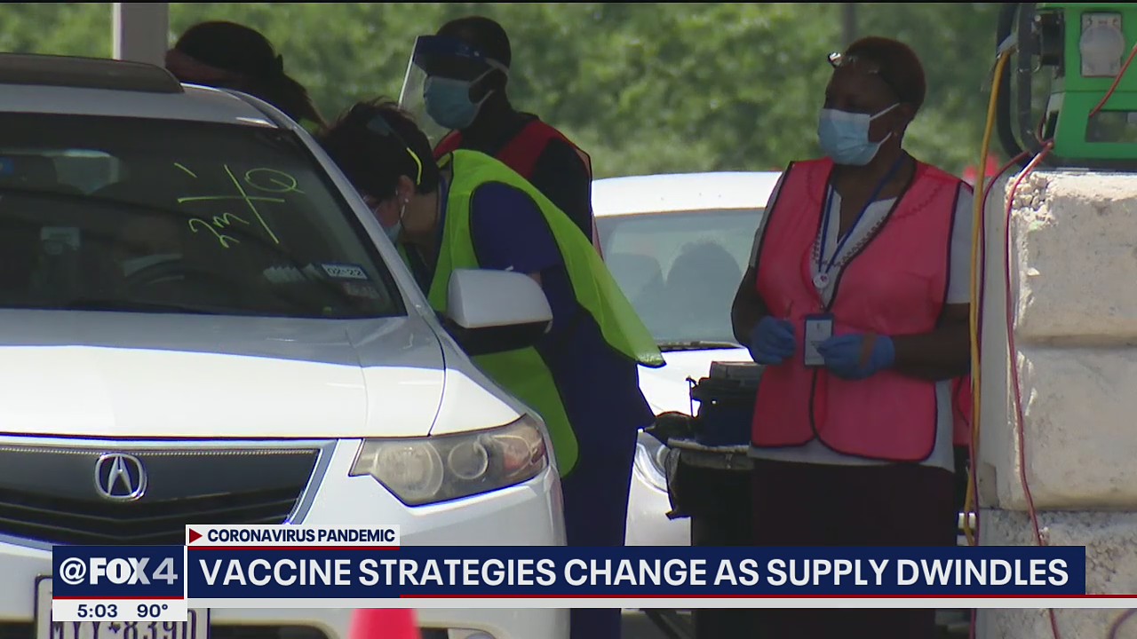 COVID-19 vaccine strategies change as supply dwindles across North Texas