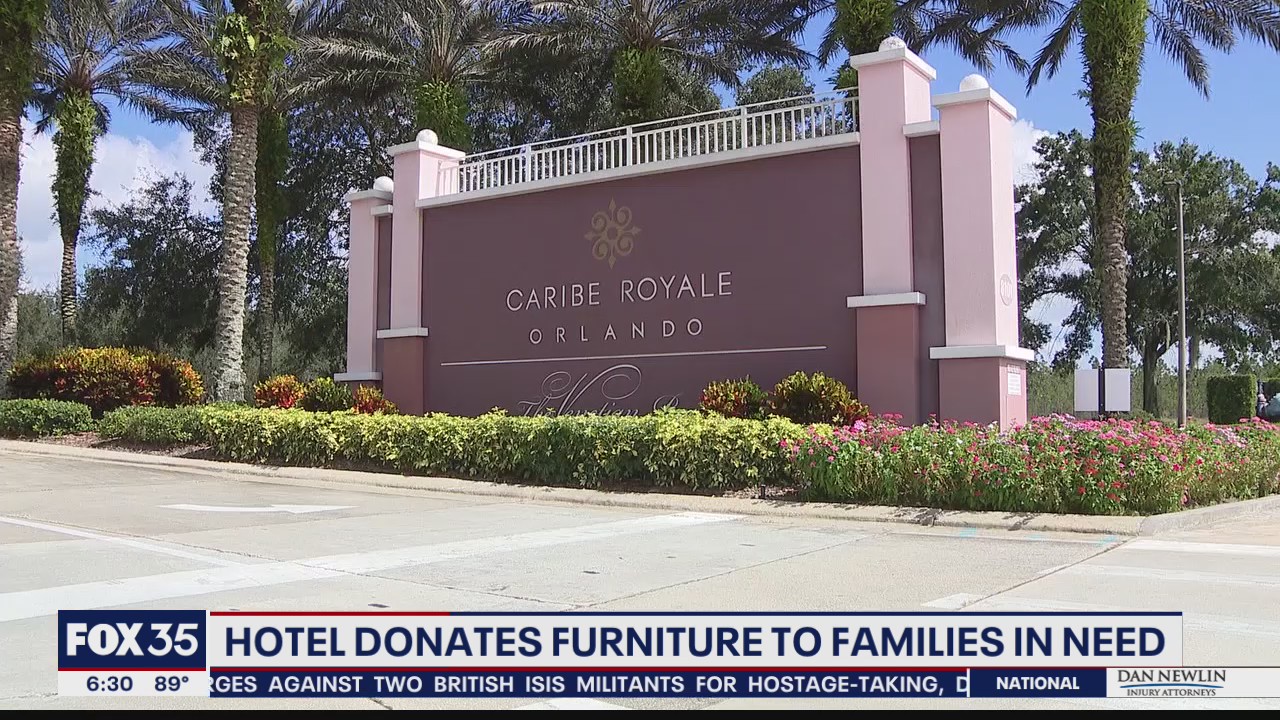Hotel donates furniture to families in need