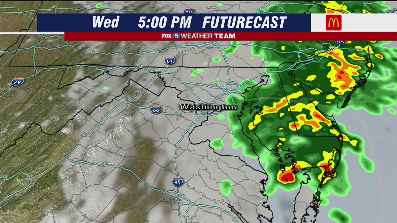 FOX 5 Weather forecast for Wednesday, March 24