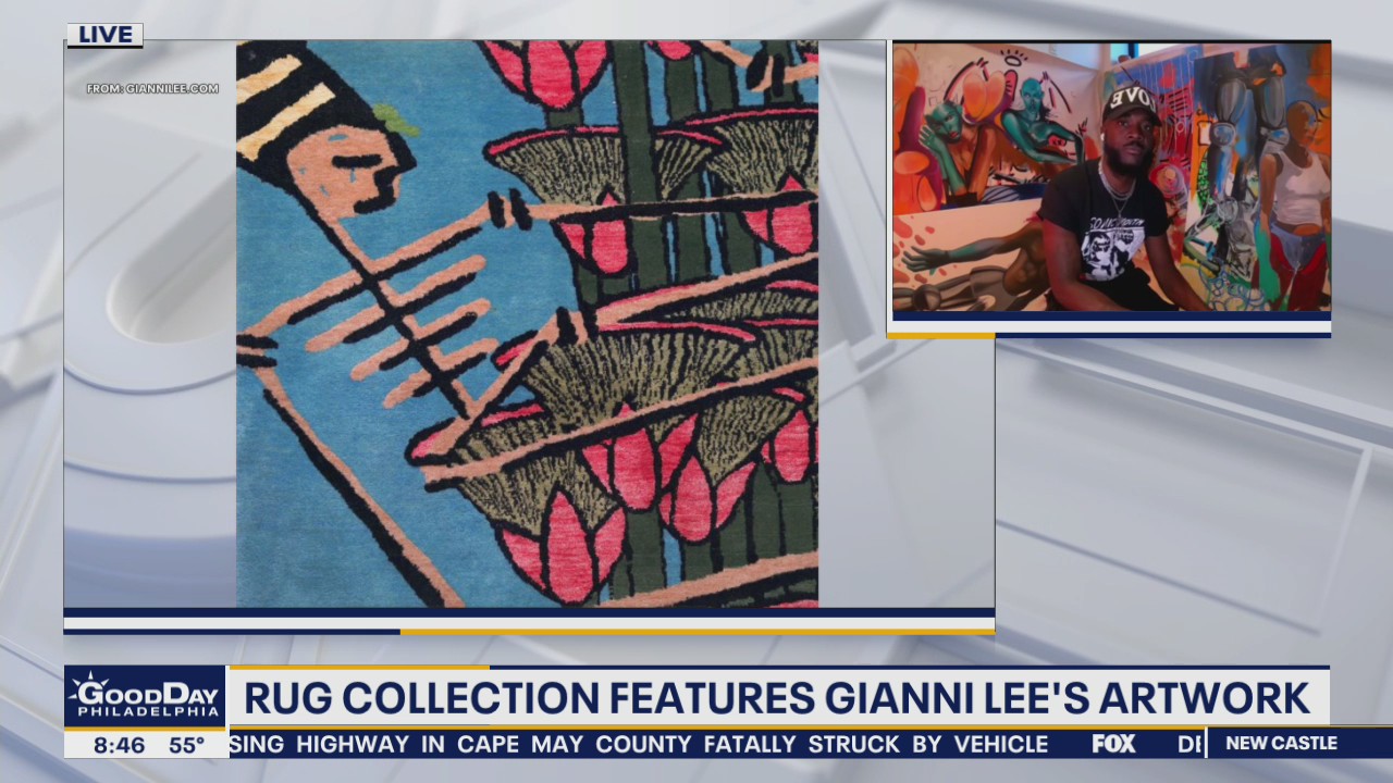 Gianni Lee shows off his new rug collection called Home