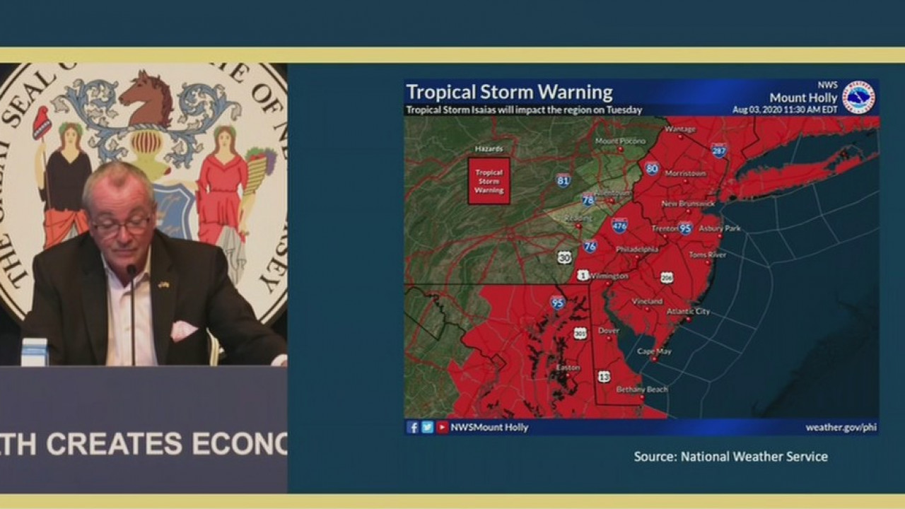 Tropical storm preparations at Jersey Shore