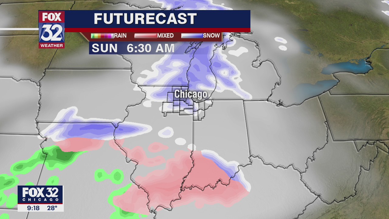 Saturday evening forecast for Chicagoland on January 23rd
