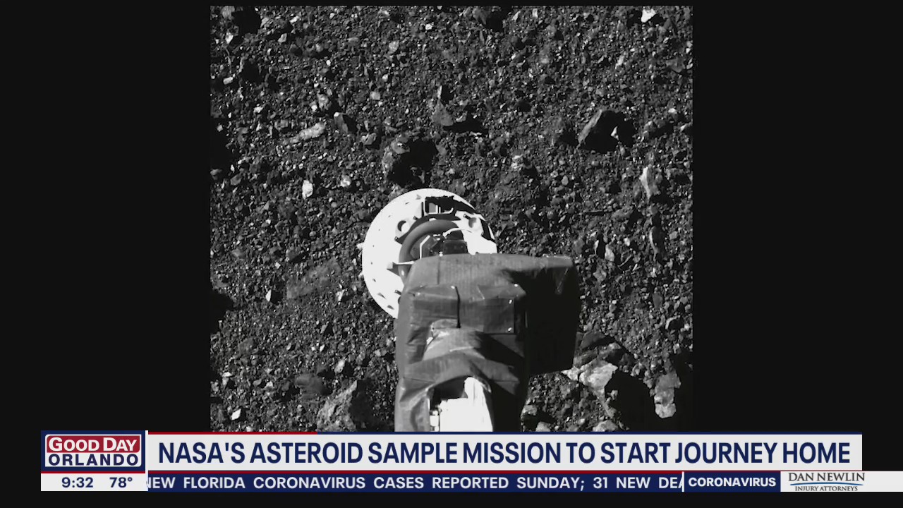 Spacecraft to begin journey back to Earth with asteroid sample