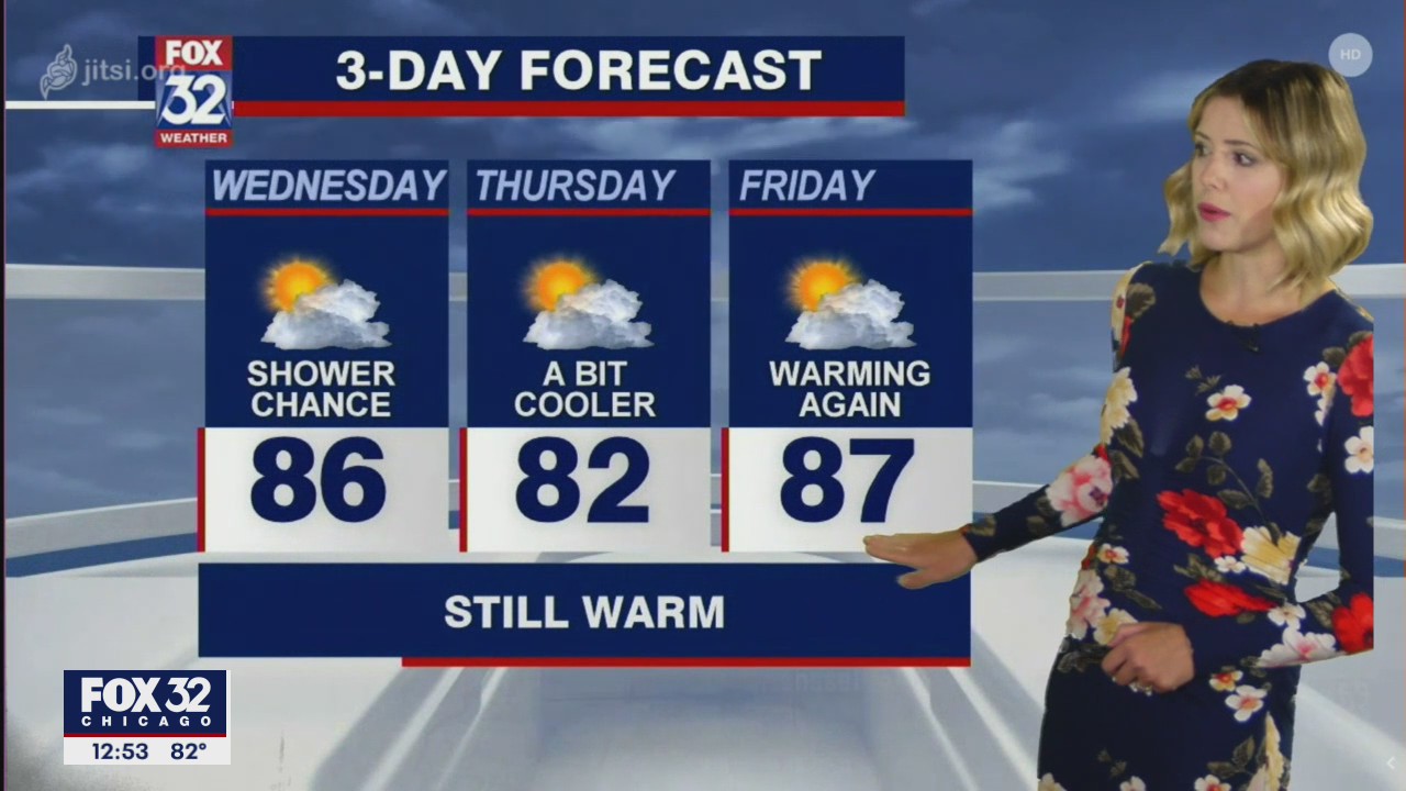 Afternoon forecast for Chicagoland on July 22nd