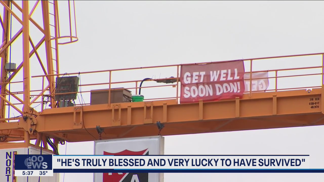Get well banner unfurled for burn victim outside Minneapolis hospital