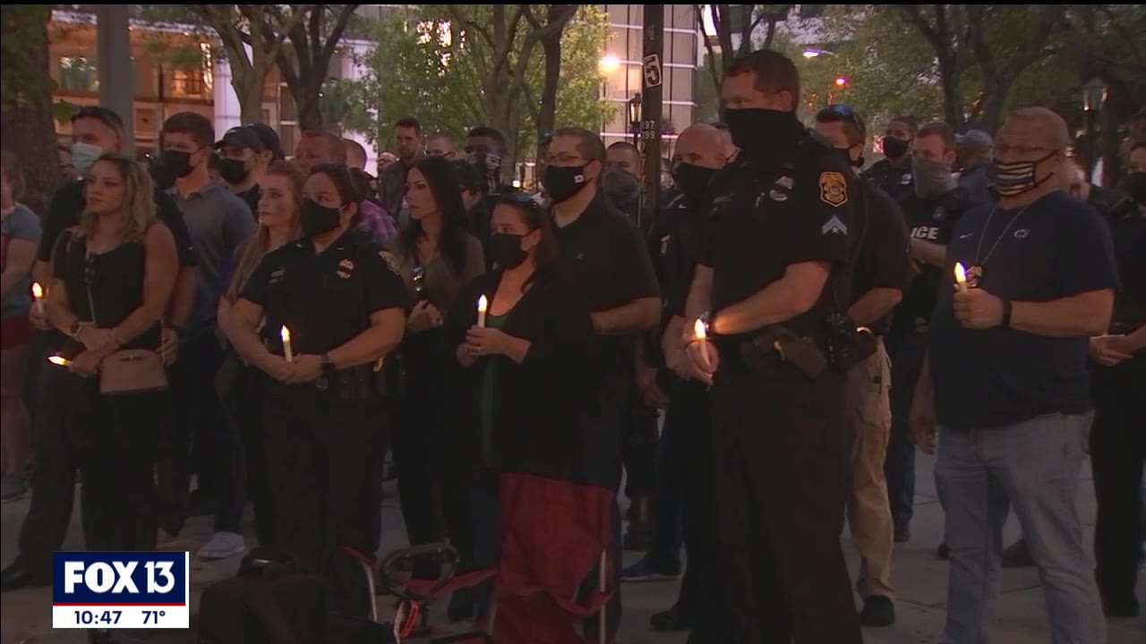 Vigil held for fallen TPD officer