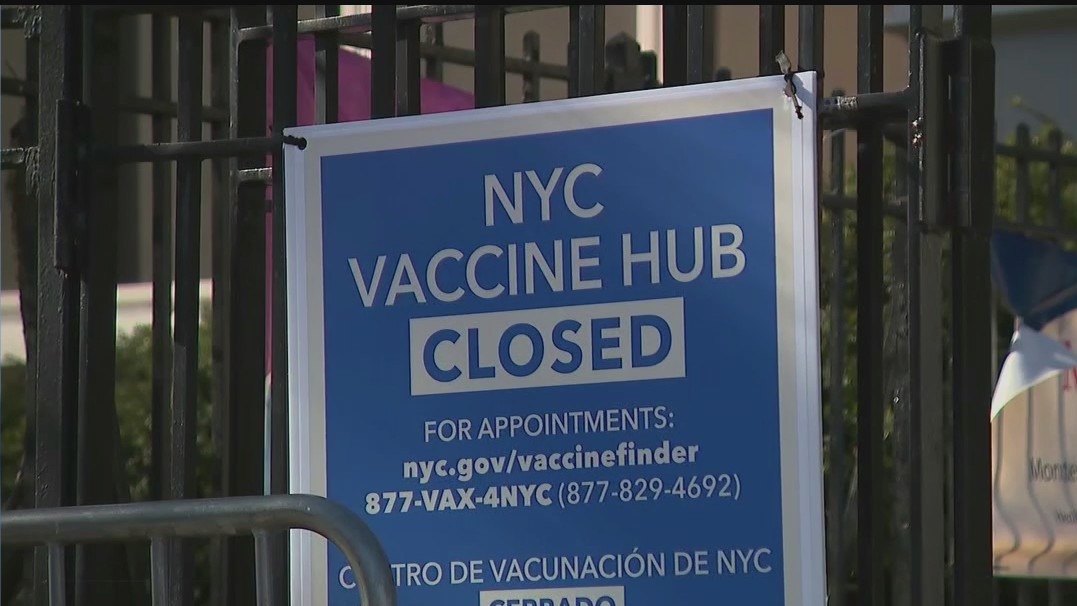 Many vaccine hubs closed in NYC due to shortages