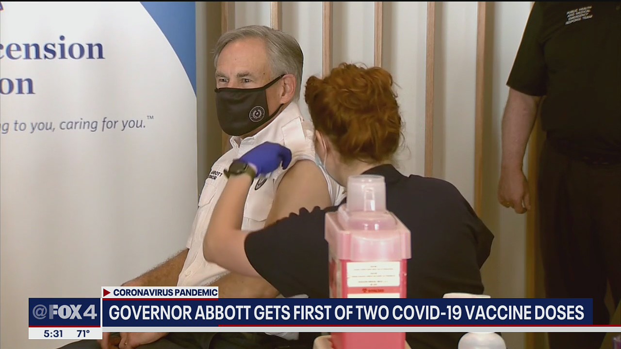 Gov. Abbott gets COVID-19 vaccination in effort to assure Texans of safety, importance