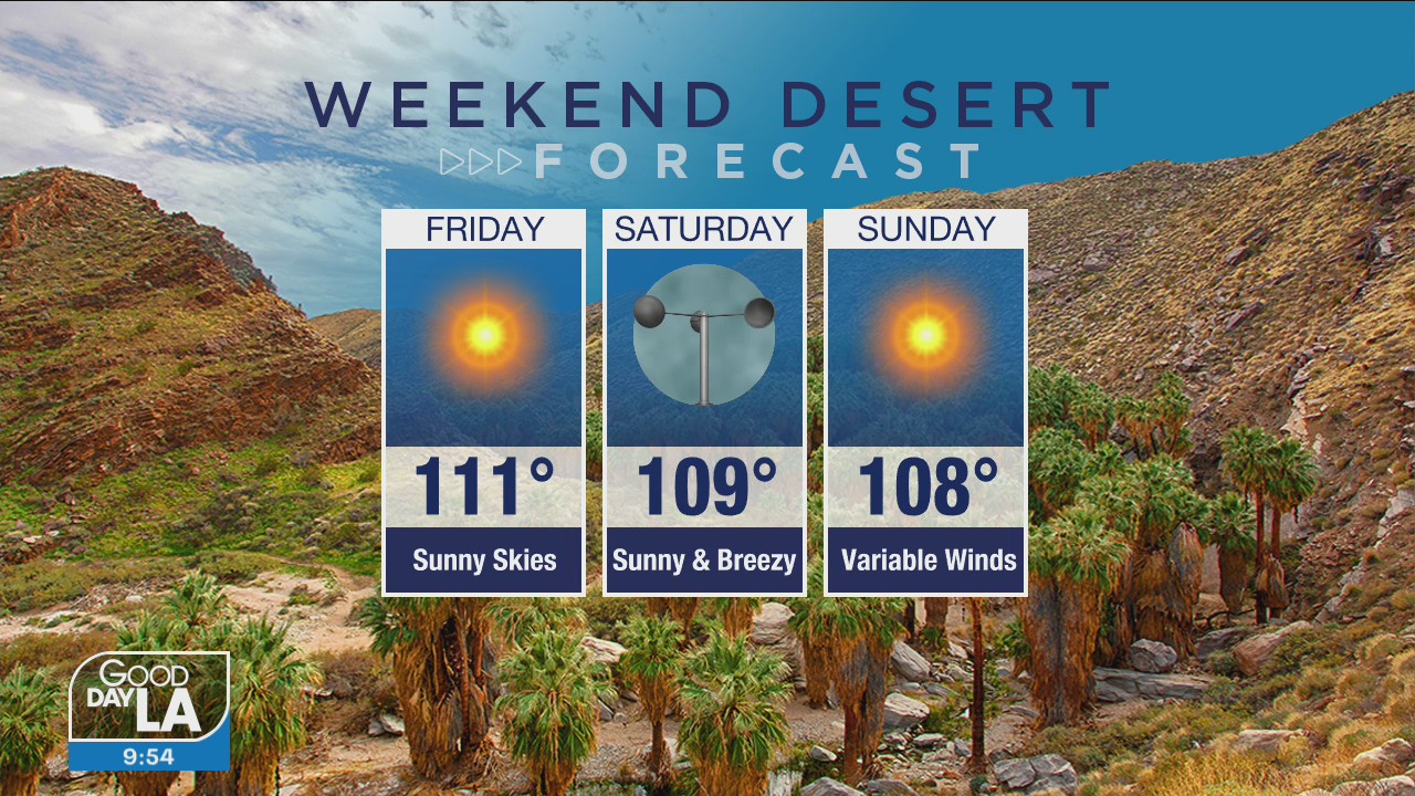 Weekend desert forecast for Aug. 6 - 8
