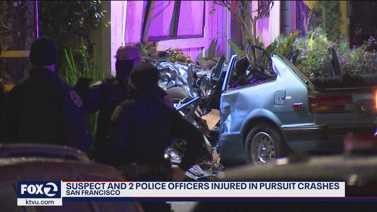SFPD searching for additional suspects in pursuit crashes