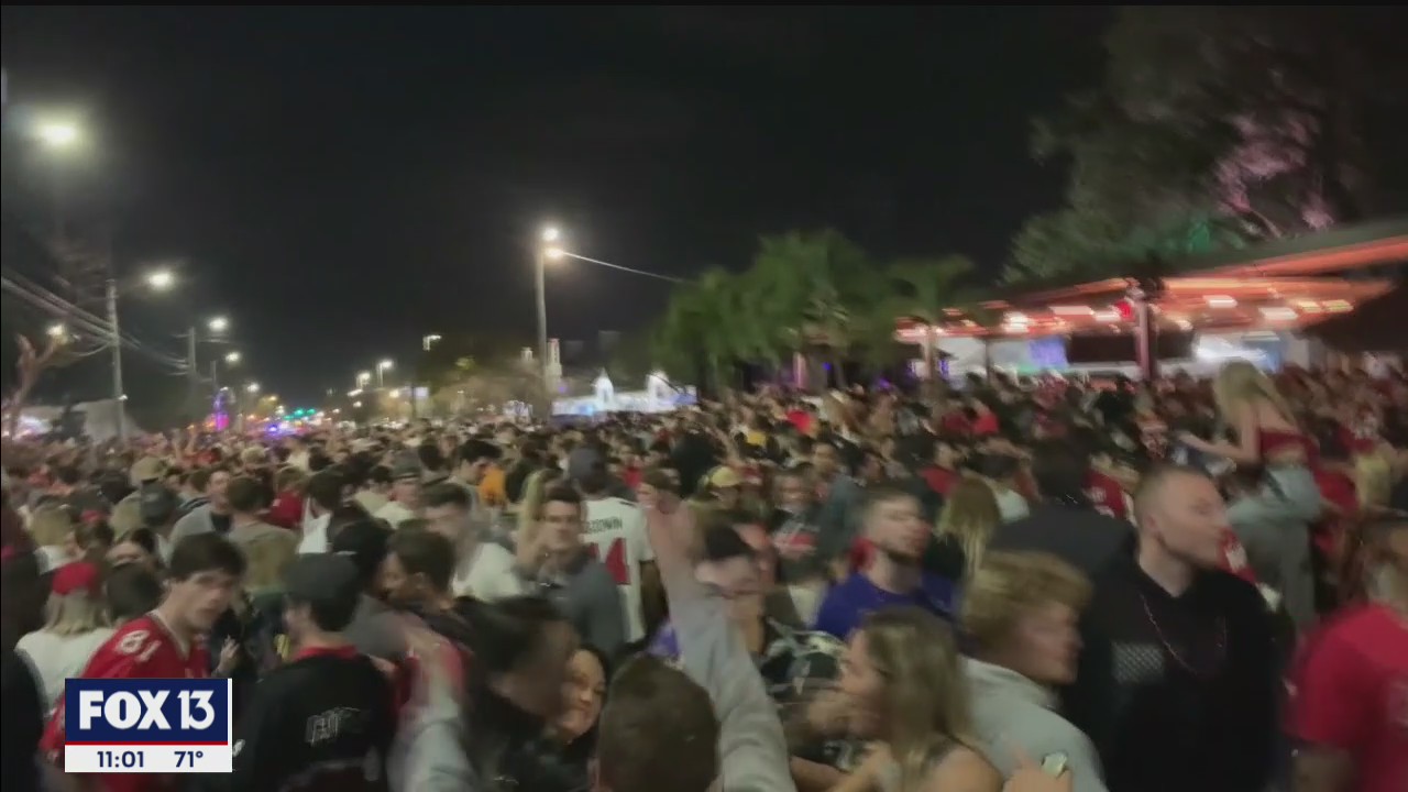 Masks few and far between during Super Bowl celebrations