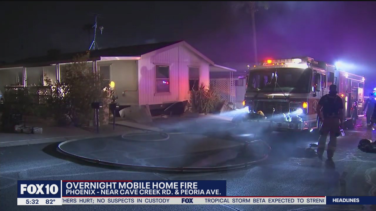 FD: No injuries following mobile home fire in Phoenix