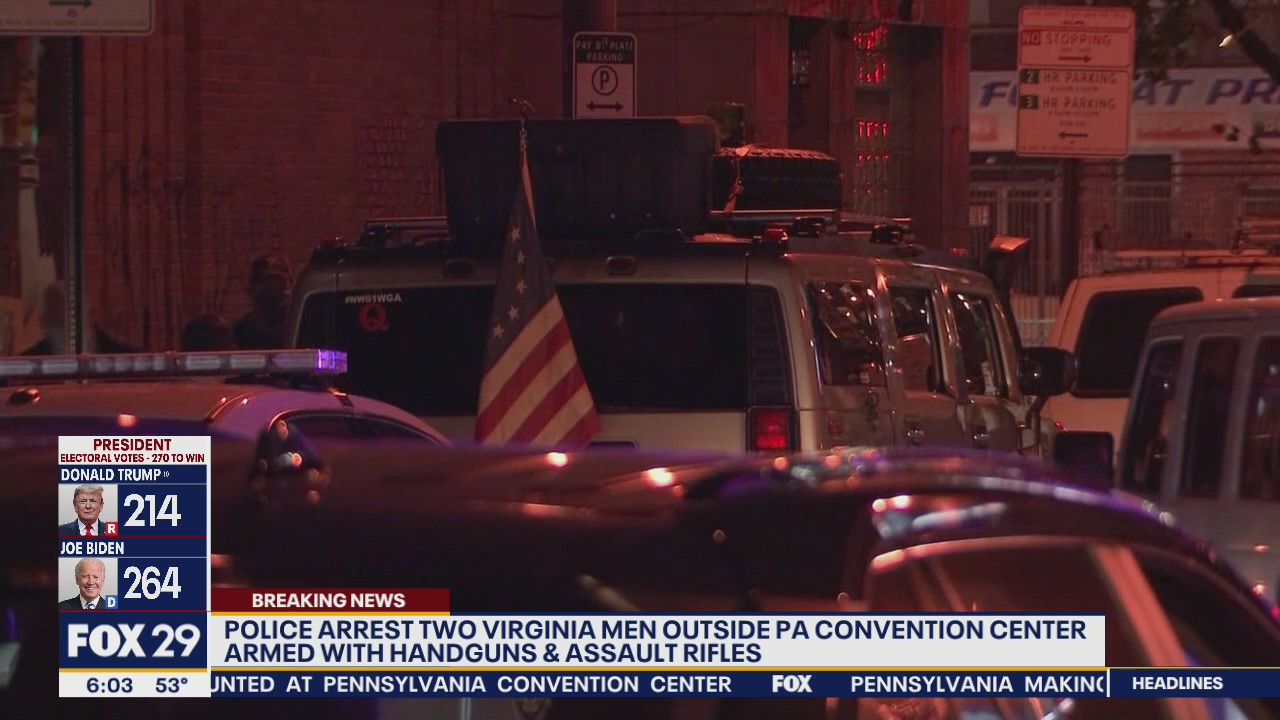 Police: 2 Virginia men arrested outside convention center with handguns, AR-15