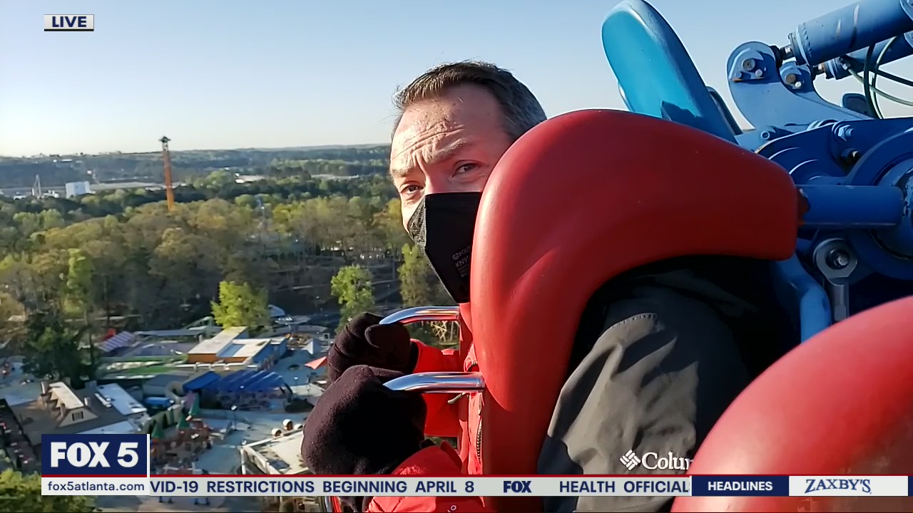 Paul rides Six Flags Over Georgia's Acrophobia