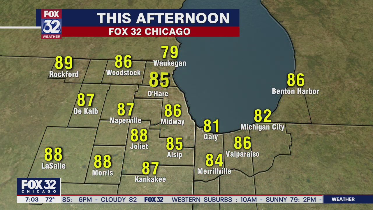 Sunday morning forecast for Chicagoland on June 28th