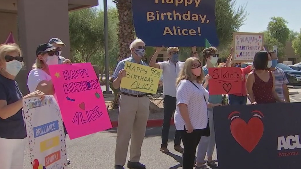 Scottsdale woman celebrates 90th birthday with drive-by parade