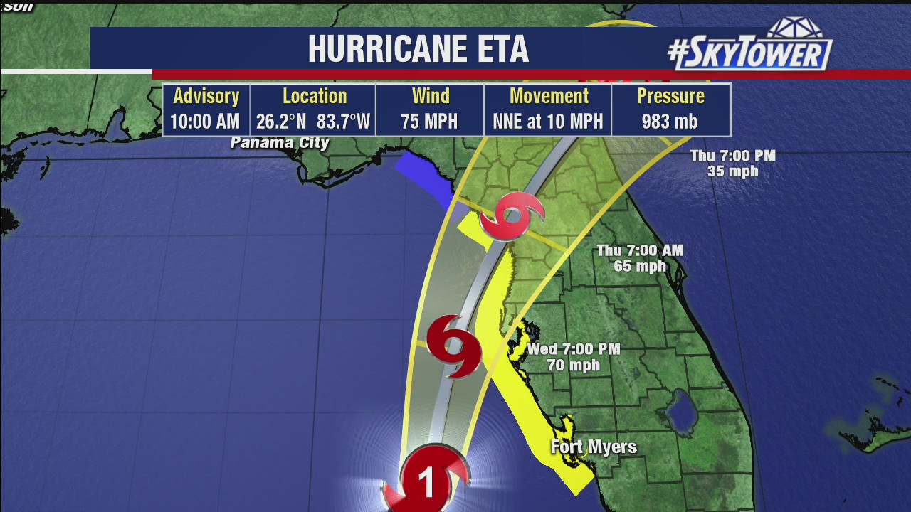 Watch: Eta midday forecast