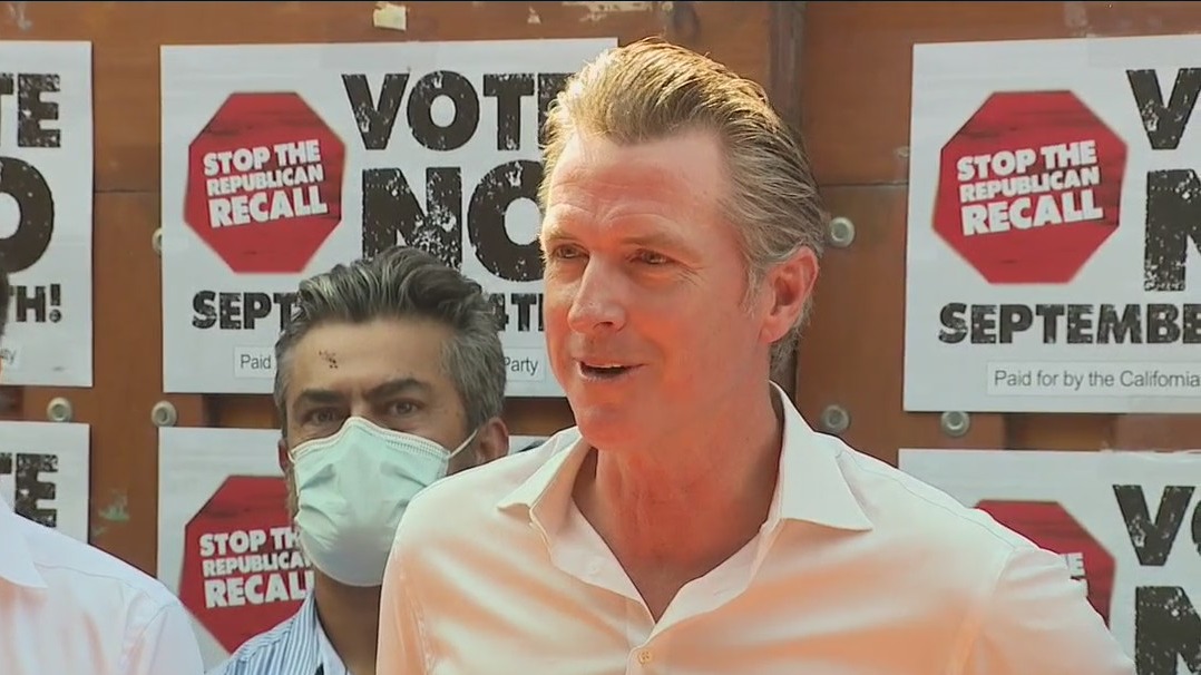 Newsom holds rally in Los Angeles
