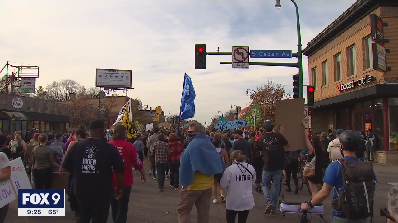Rally in Minneapolis turns into celebration after race called for Biden