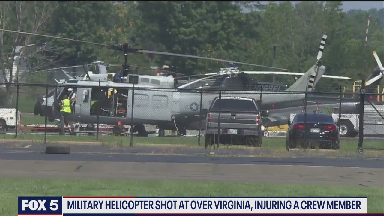 Military helicopter fired at in Northern Virginia