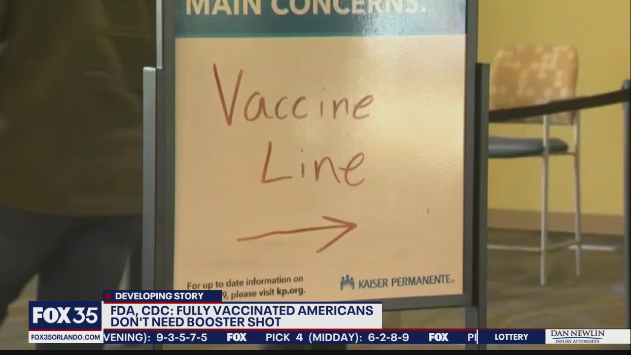 FDA, CDC: Fully vaccinated Americans don't need booster shot