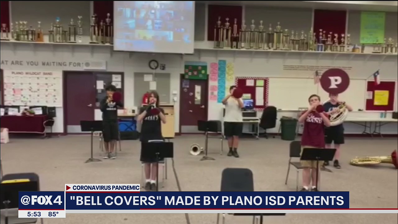 Plano ISD parents make bell covers for band students