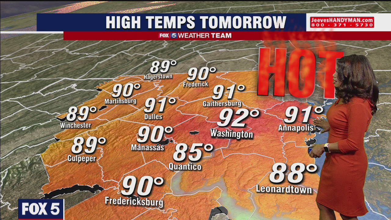 Temperatures heating up into the weekend