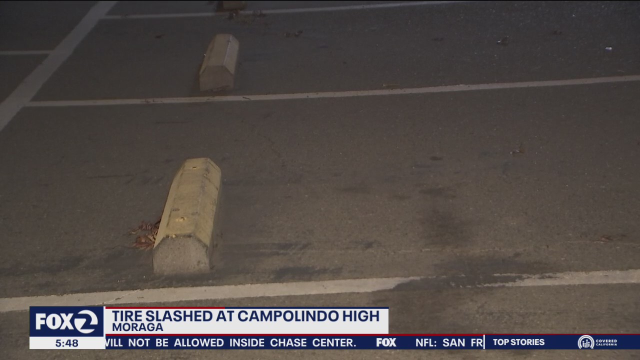 Tire slashed at Moraga school