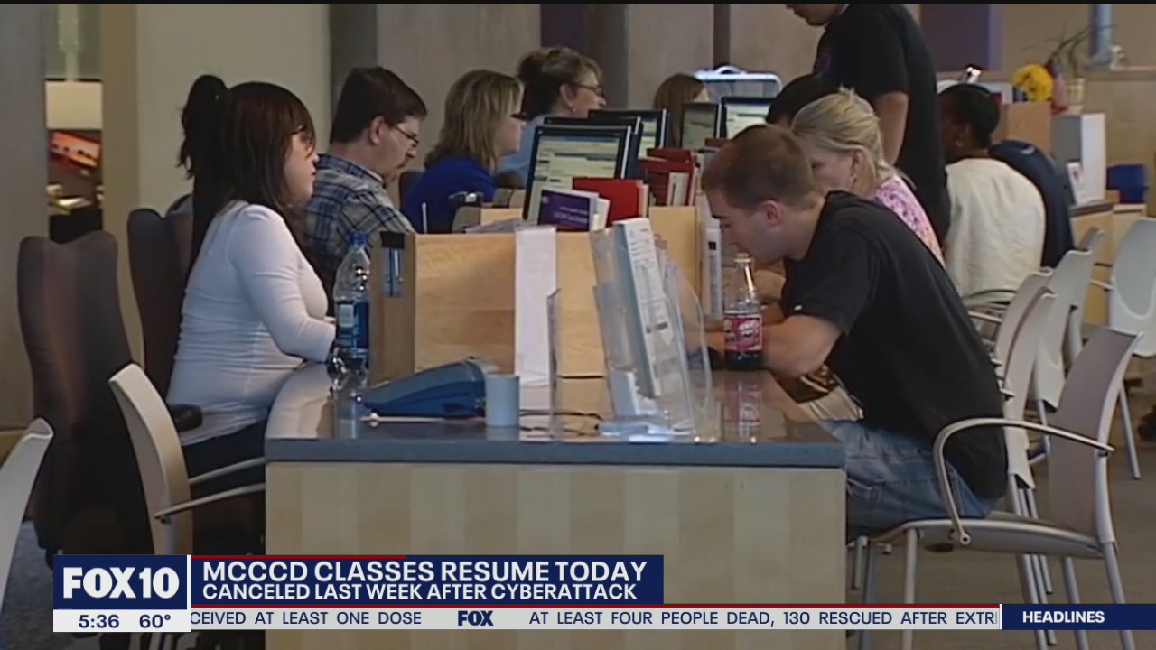 Maricopa County Community College classes resume following cyber attack