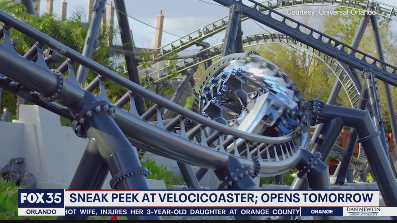 Jurassic World: VelociCoaster opens at Universal Orlando on Thursday